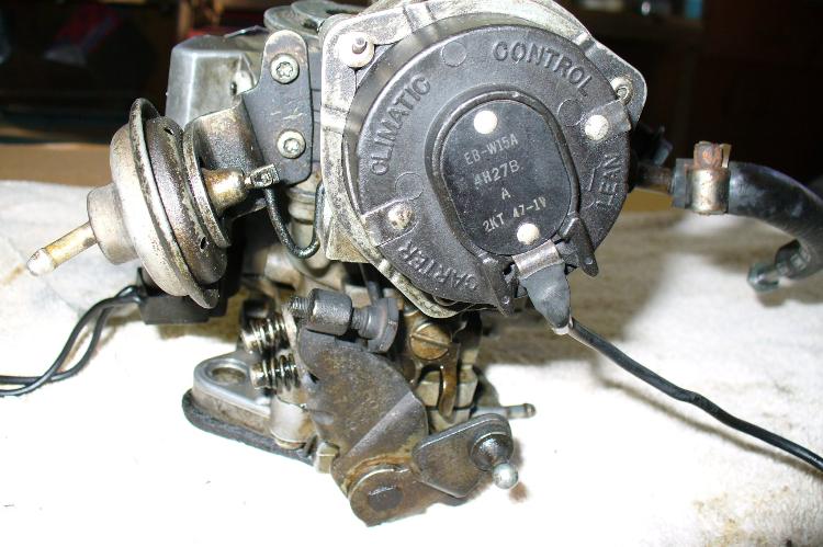 Rear of Carter YFA carb