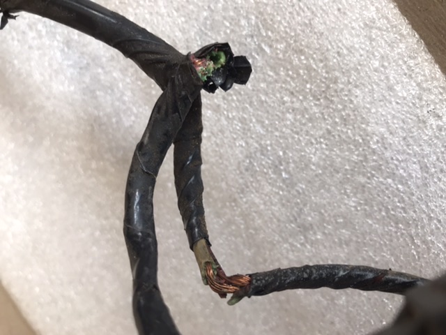 Twisted wires that were touching