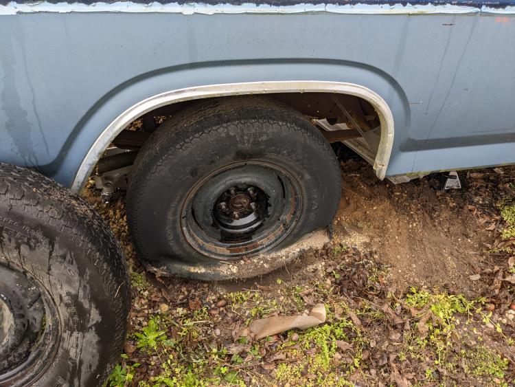 This tire had a hole in it.